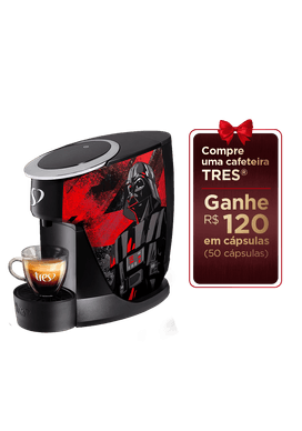Cafeteira Espresso Touch Star Wars™ Darth Vader Vermelha Automatica - TRES 3 Coracoes